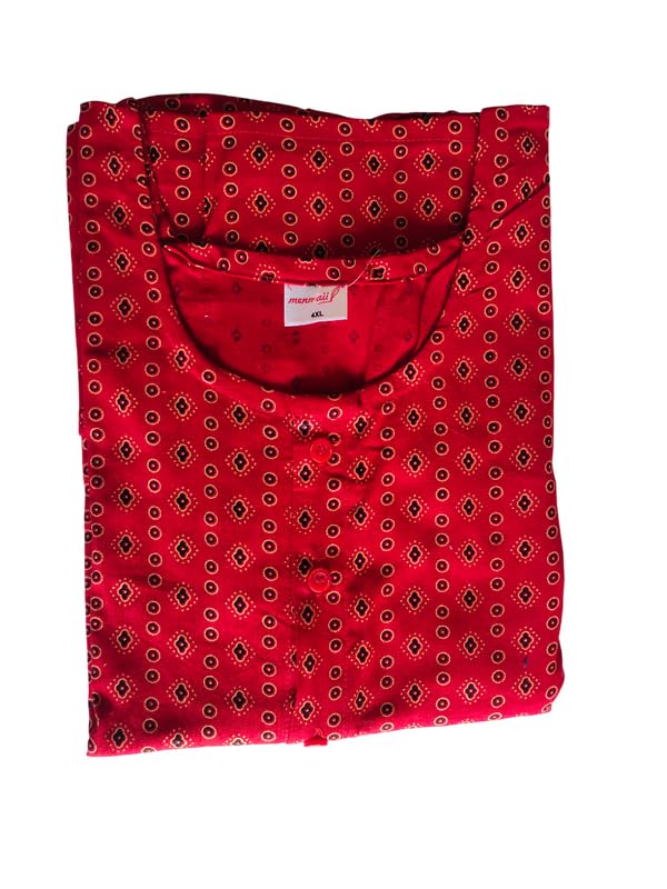 Image of MENMAII Women's [L-4XL] Full Open /Front Buttoned [a Kind of Adaptive Clothing] Multipurpose Nighty for Maternity /Pregnancy /Elderly /Patient /Feeding /Hospital Purpose Nighty Calf Length