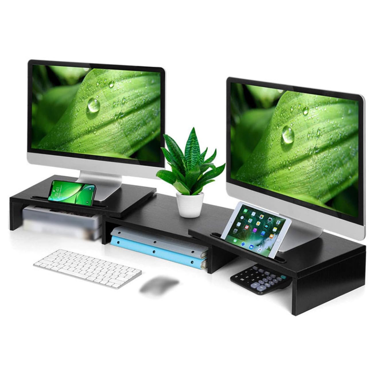 Amazon.co.jp: MJKQ9 モニター台 モニタースタンド スタイル3 木製 机