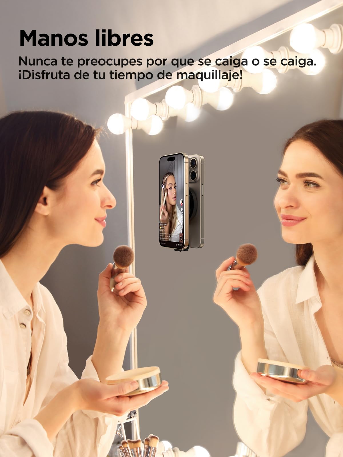 Supporto Telefono con Ventosa Magnetica, Custodia per Telefono con Ventosa Supporto per Supporto per Magsafe, Supporto per Telefono con Doccia per Iphone 15/14/13/12, Tiktok Creator | Video | Selfie