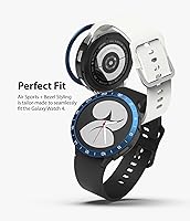 Vista 3 de Ringke [Air Sports + Bezel Styling] Compatible with Samsung Galaxy Watch 4 40mm, Flexible Shockproof TPU Case with Adhesive Aluminum Frame Ring