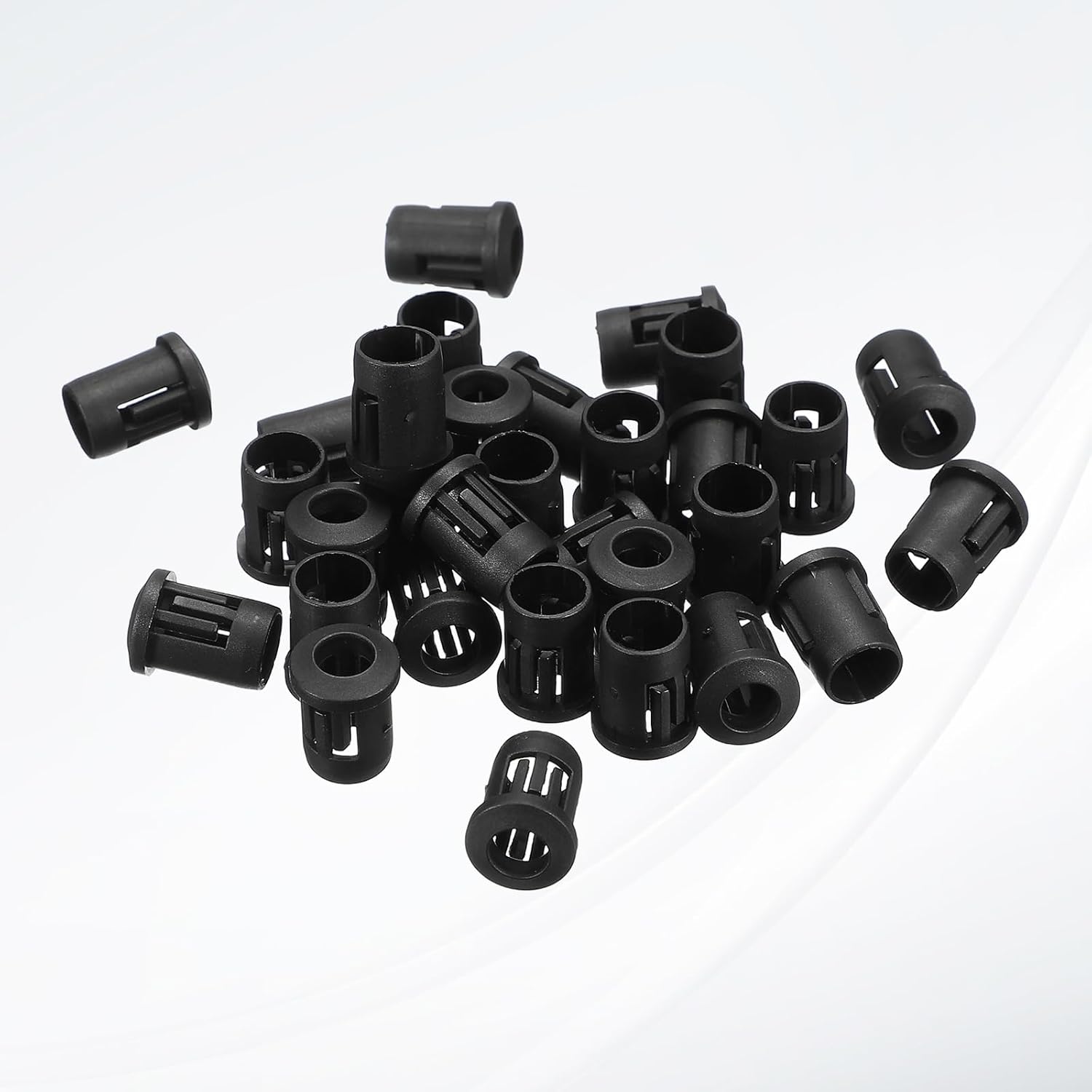 5mm LED Socket 50 Pcs - LED Lamp Holder Clip, Plastic Bezel Mount for Emitting Diode Panel Mount Display Lighting Round Lamp Bulb Fixture, Black