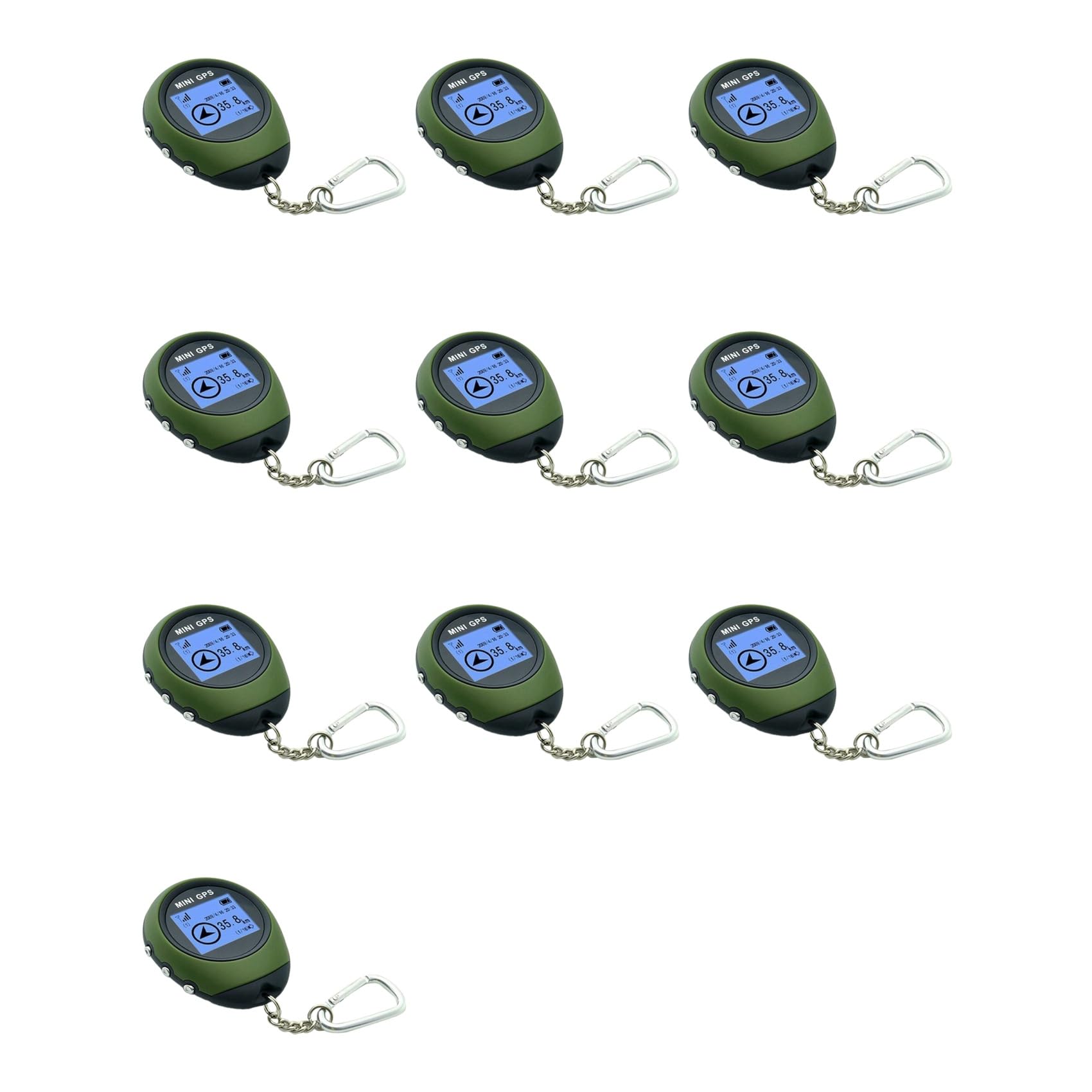 Jnchdghwa Dark Green 10X Mini Gps Navigation Receiver Tracker Logger Usb Rechargeable Handheld Location Finder Tracking For Traveler