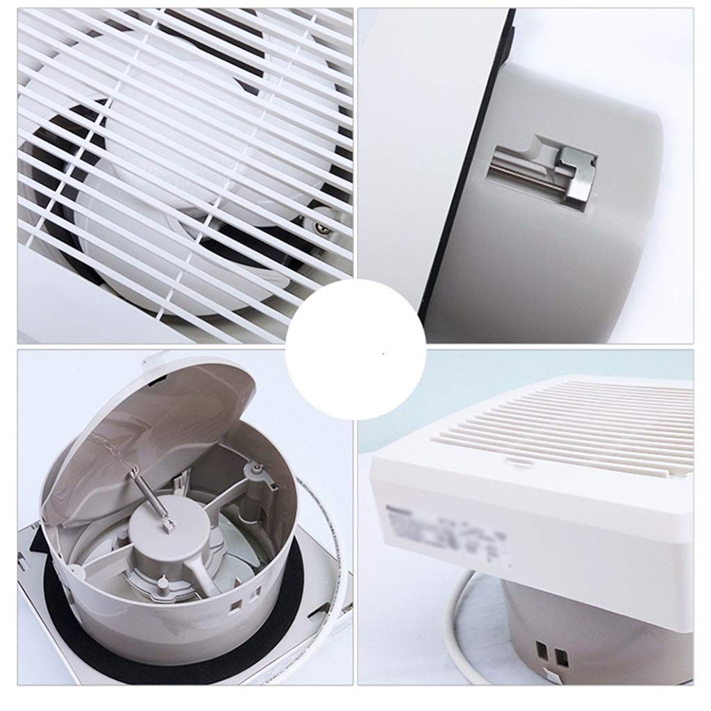 Aspiratore da Bagno, aspiratore da Cucina Silenzioso da 6 Pollici, Parete con Finestra in Vetro per Bagno/Soggiorno/Camera da Letto