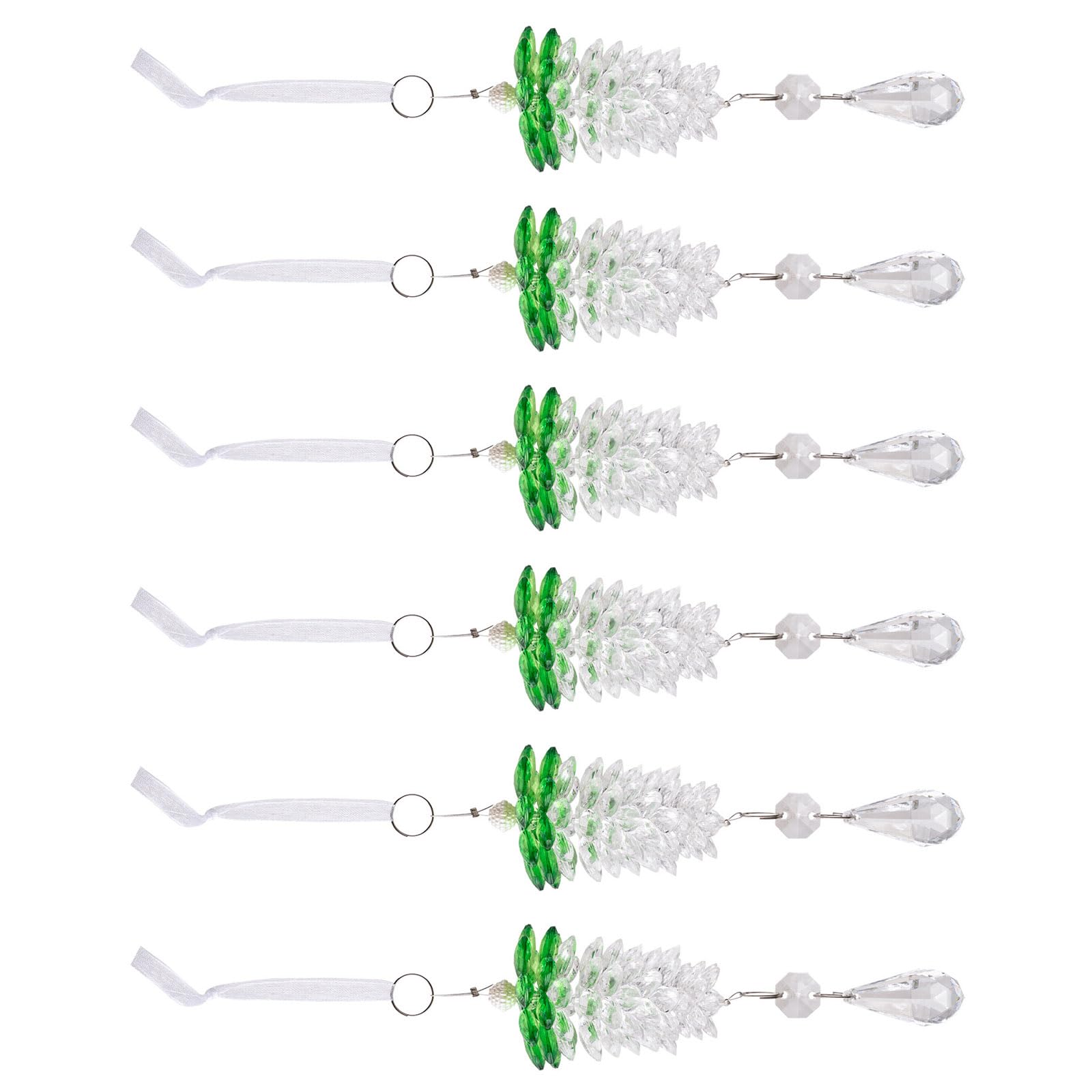 KAQNTUD Pack of 6 Pine Cones Hanging Ornaments, Festive Christmas Tree Decoration for Home, Party and Seasonal Celebrations, Pine Cones Pendant, Hanging Ornament, Christmas Tree Decoration for Party
