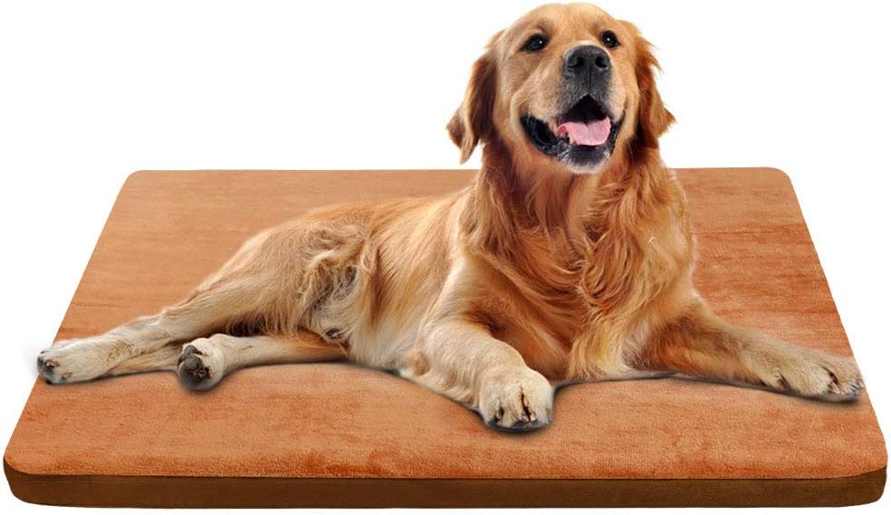 JoicyCo Large Dog Bed Crate Pad Dog Mat Mattress Pet Beds Foam Cushion with Washable Cover Anti-Slip 39.37"