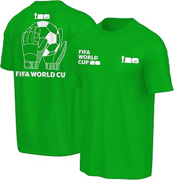 Outerstuff FIFA World Cup 2026 Kids Official Soccer Ball Wordmark Logo Performance T-Shirt, for Boys 8-20