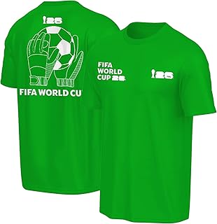Outerstuff FIFA World Cup 2026 Kid's Official Soccer Ball Wordmark Logo Performance T-Shirt, for Boys 8-20