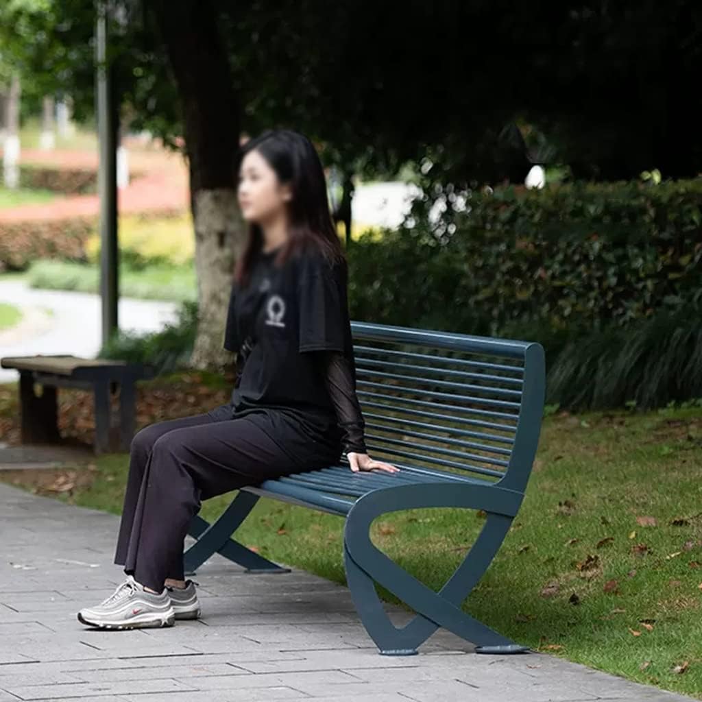 Patio Furniture Bench Outdoor Iron Art Park Chair Outdoor Garden Bench Scenic Leisure Seat Outdoor Garden Open Air Rest Chair Outdoor Bench(M:150cm)