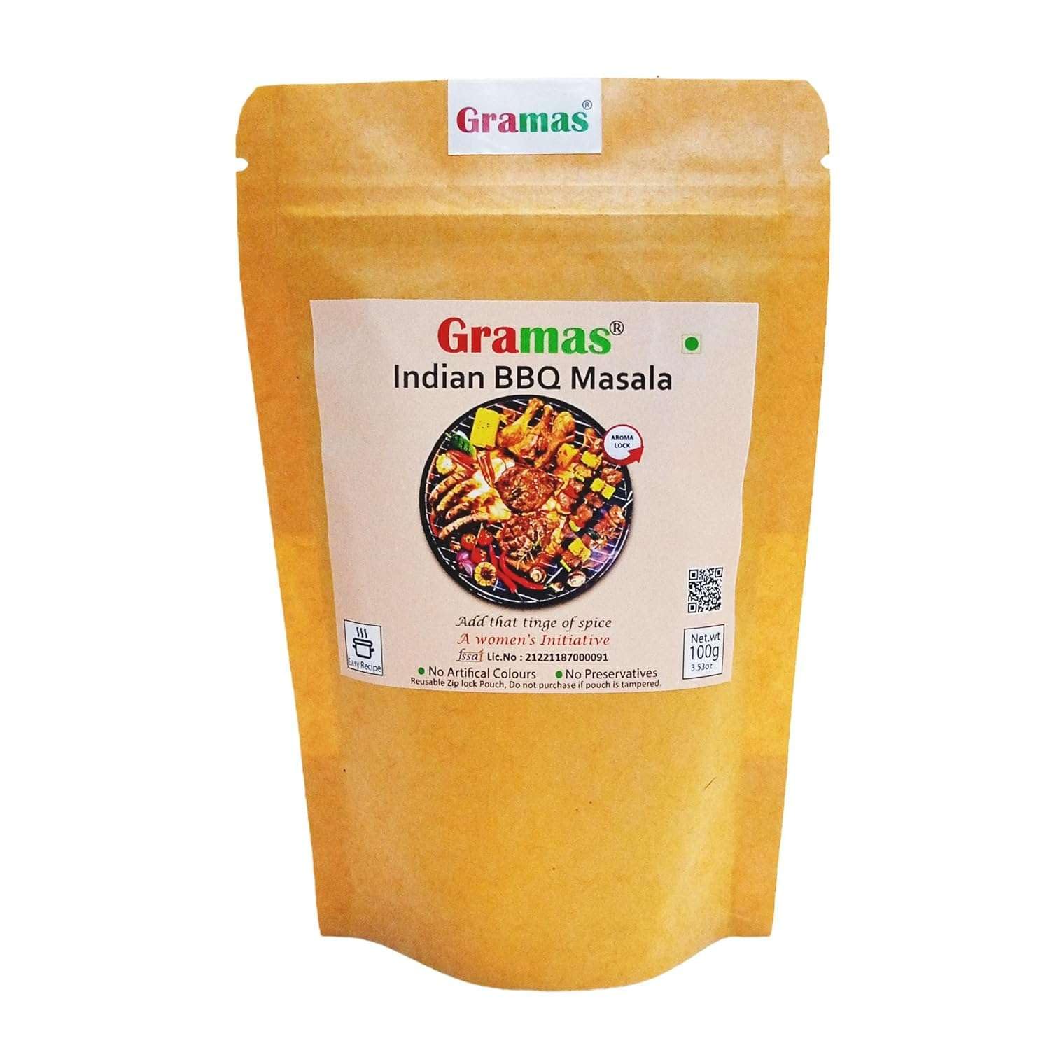 Gramas Natural Indian BBQ Masala Powder, No Preservatives & No Artificial colour - 100 gm (B0B2WTNTLZ) Amazon Price History, Amazon Price Tracker