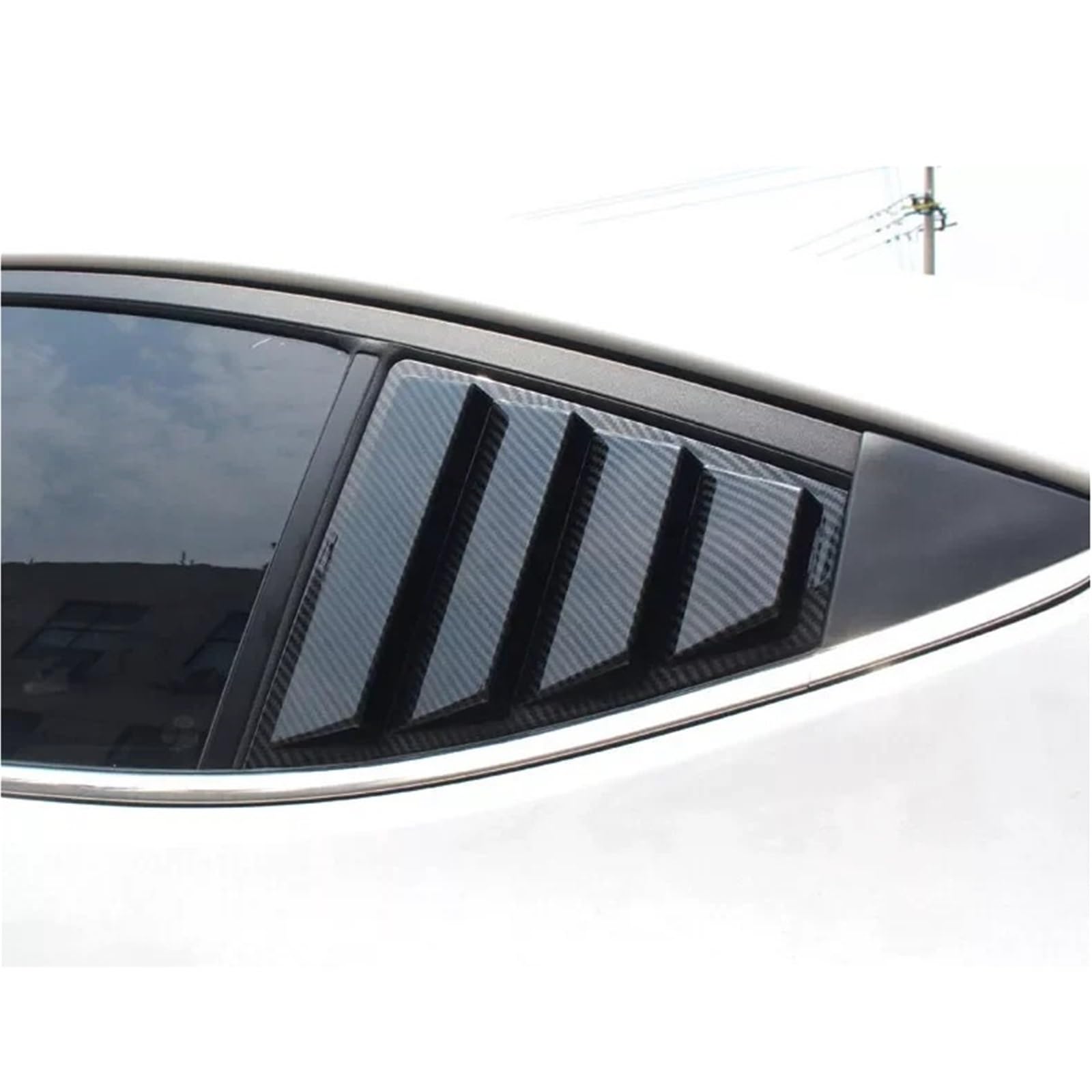 Pasuje do Hyundai Elantra 2017-2019 pokrywa okienna tylnego okna żaluzje okienne boczne nawiewnik kratka żaluzje na tylną szybę boczną(Carbon Fiber Look)