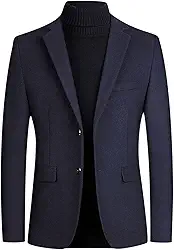 Blazer masculino outono inverno forrado com lã trabalho blazer liso blazer masculino 2023