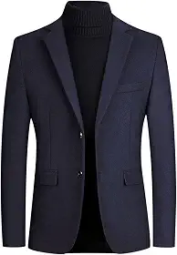 Blazer masculino outono inverno forrado com lã trabalho blazer liso blazer masculino 2023