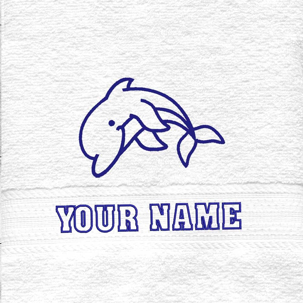 Shape28 Personalized Bath Towel with Custom Name and Animal Embroidery - Soft, Absorbent Cotton, Fun Bathroom Accessory (54