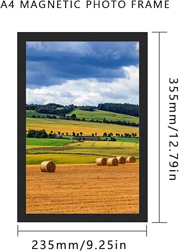 Miniatura 2 de MANMANTAO 4 soportes magnéticos para letreros de 8.5 x 11 pulgadas, marcos de fotos autoadhesivos con borde magnético duradero y PVC transparente