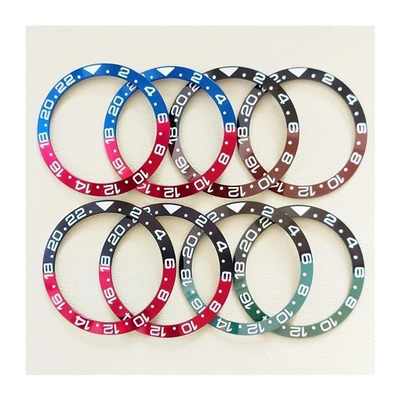 1 szt. 38 mm x 30,5 niebiesko-zielony świecący aluminiowy pierścień do zegarka pasuje SKX007 SKX009 automatyczny mechanizm męski części wkładki