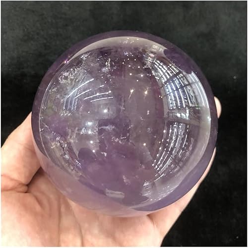 UTHTY Cristales naturales, esfera de amatista de cuarzo, piedras de reiki, energía para habitación, oficina en casa, acuario, accesorios de