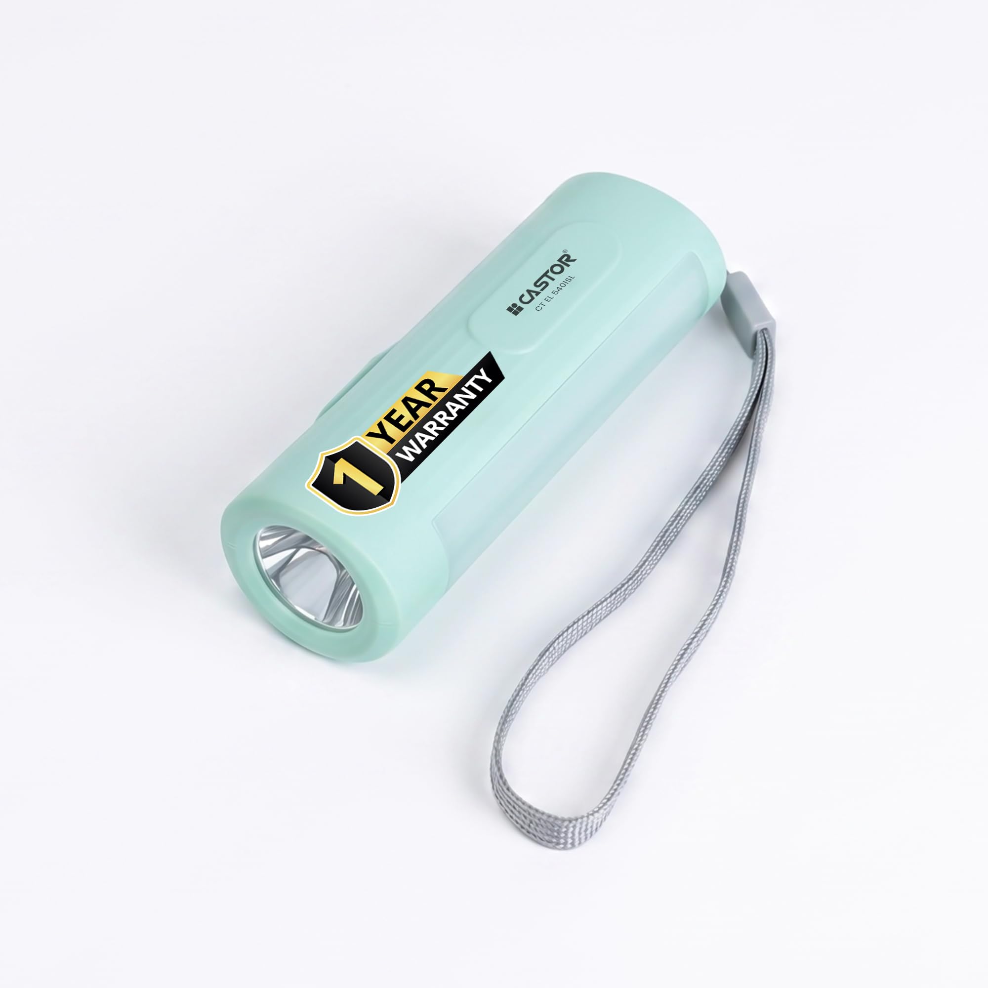 IBELL Castor EL5401SL Rechargeable Torch, Emergency Light, 2 Light Modes, Type-C Charging, Zoom Function, Bright LED Illumination, Portable, Indoor & Outdoor Mini Flashlight (Green)