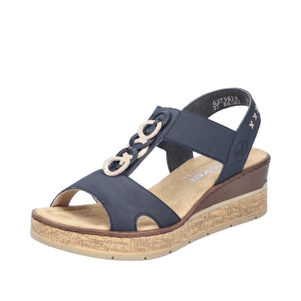 Rieker Damen 63798 Keil Sandaletten
