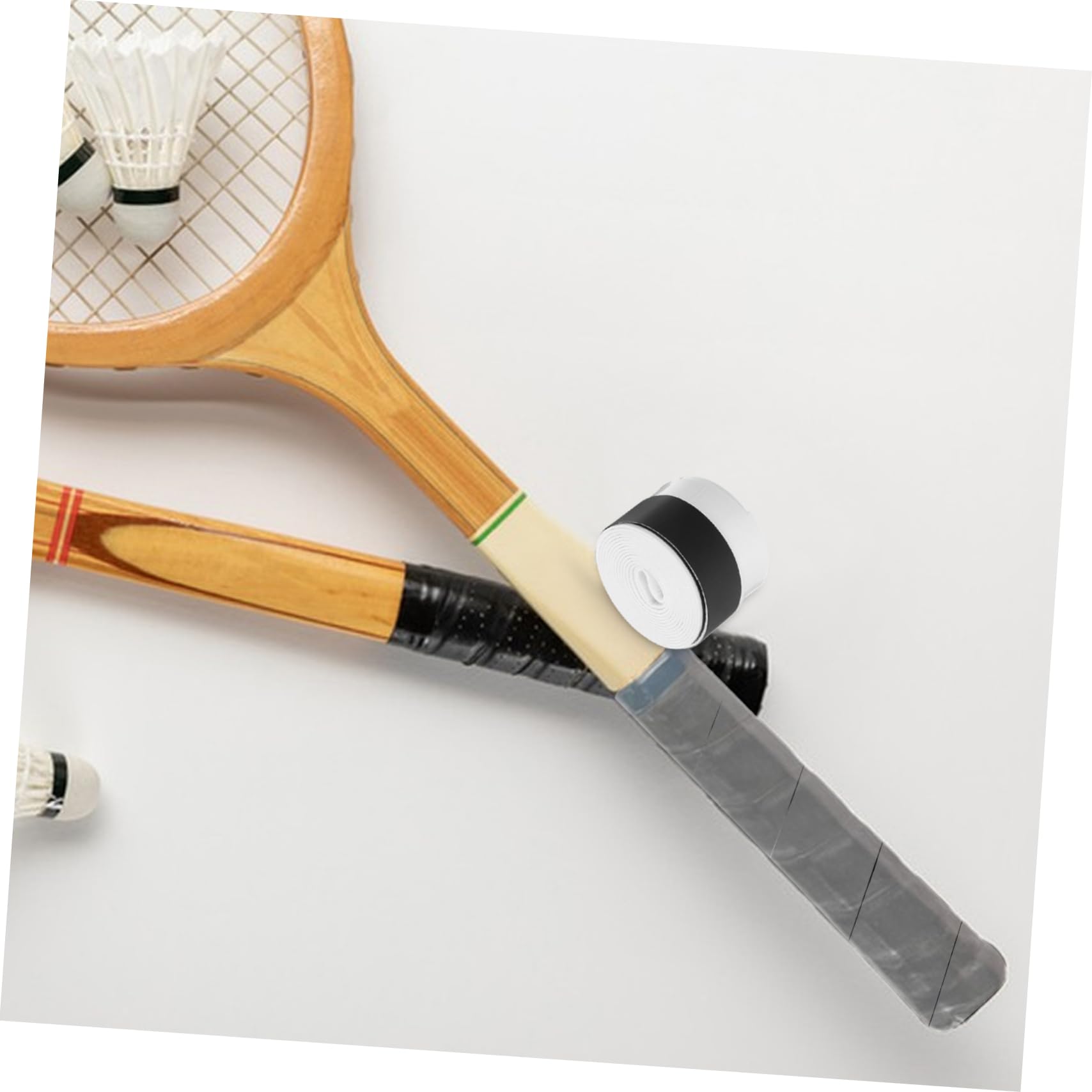 INOOMP 40pezzi Grip Antiscivolo per Racchette Overgrip Super Assorbente Pu Bianco per Tennis Badminton e Squash per Giocatori Che Sudano Facilmente