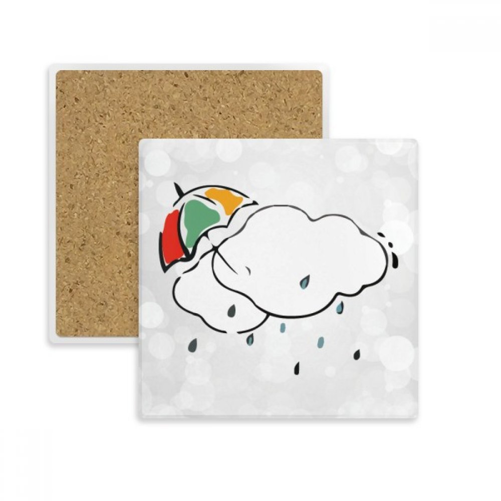 Coaster absorbant boissons avec motif météo et nuage protège-table