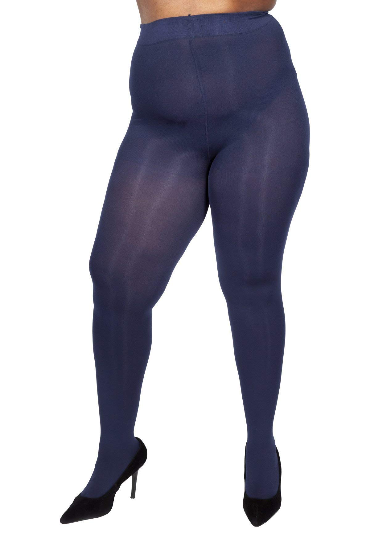 Pamela Mann 50 Denier Maxi Opaque Plus Size Tights-3XL-Navy