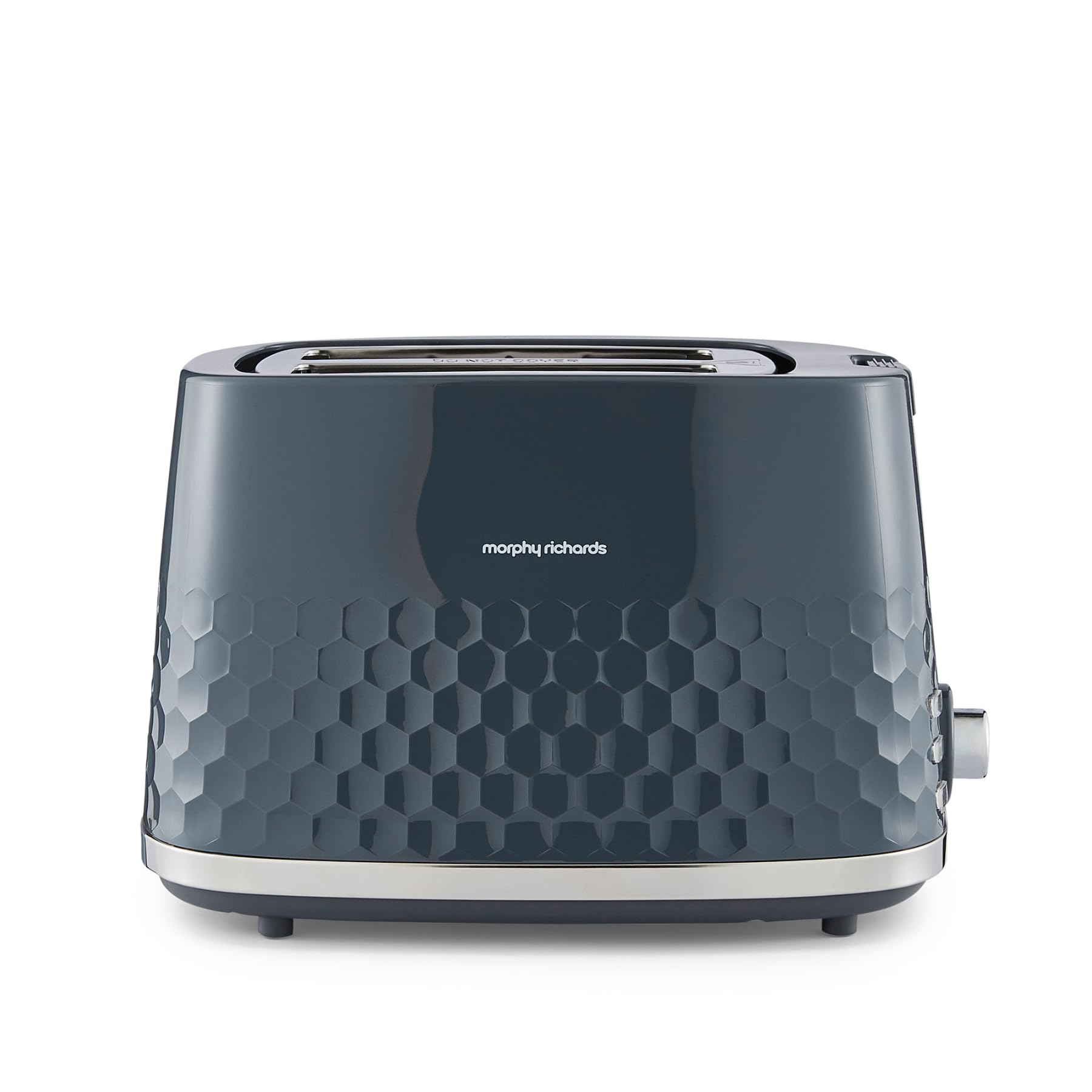 Morphy Richards Hive 2 Slice Toaster, Variable Browning, Removable Crumb Tray, Cancel, Defrost, Reheat, Anti-jam, Gloss Finish, 850W, Grey, 220033