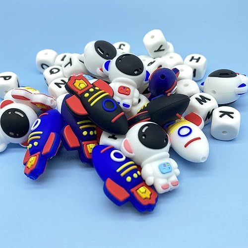 Miniatura 3 de Cuentas de silicona de 0.59 pulgadas, collar de cuentas de silicona, llavero para hacer cuentas redondas de 0.472 in, cuentas para hacer joyas y