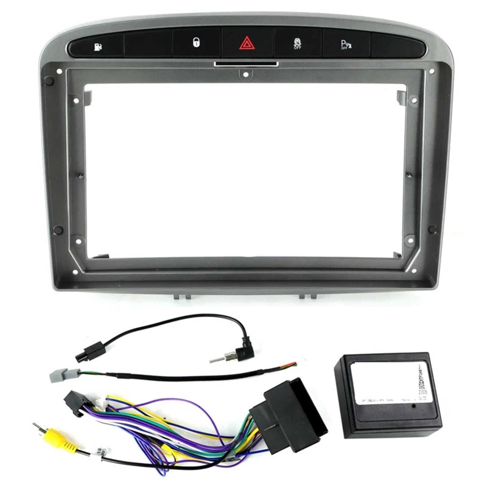Lecteur DVD de Voiture Cadre Kit de Montage de Tableau de Bord Convient pour Peugeot 308 408 2007-2020, Cadre de Panneau, autoradio 9 Pouces Auto Radio Cadre