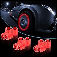 Vista 21 de 12 tapones fluorescentes con forma de calavera para válvulas de neumáticos de automóvil, cubierta de válvula de rueda de ABS resistente a