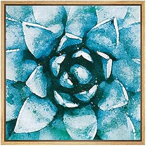 SIGNWIN Framed Canvas Wall Art Green Violet Queen...