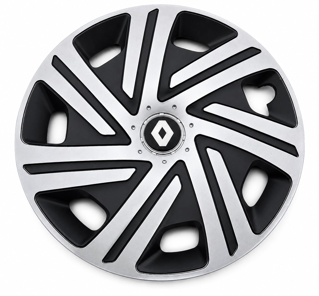 JESTIC Lot de 4 enjoliveurs 16 Pouces – compatibles avec Renault: Laguna, Mégane, Clio, Zoe et Kangoo