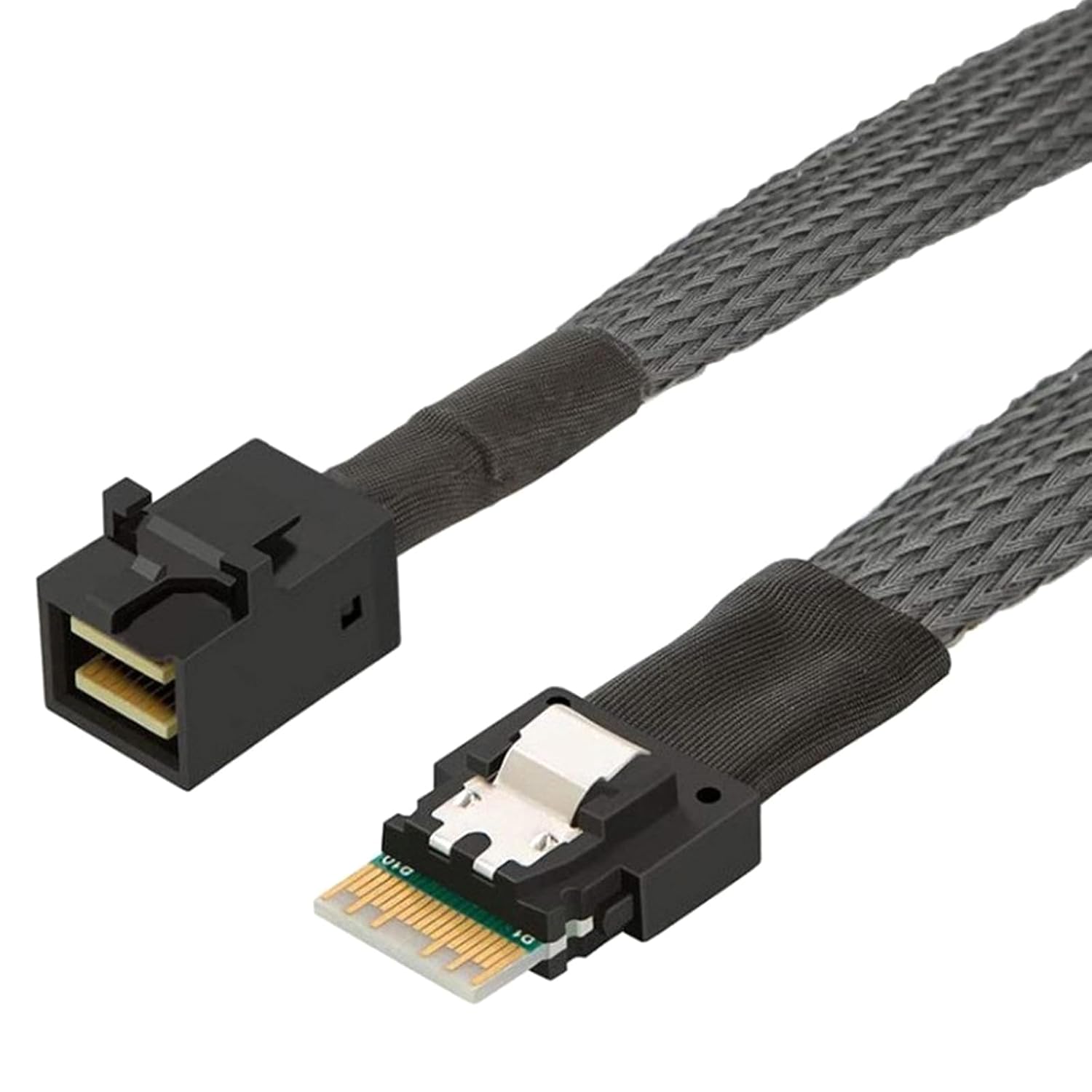 QMQJIA Flexible PCIE4.0 Slimline SFF8654 4i 38P to SFF8643 Cable for Reliability Server Connection 80Mohm Most Impedance