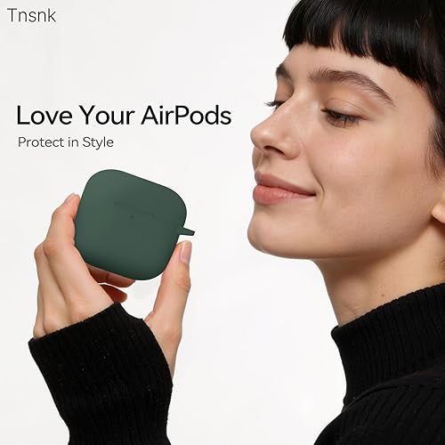 Miniatura 55 de Funda para AirPods 4, color rosa con kit de limpieza, funda de silicona suave para Airpod 4, compatible con Apple Airpods de 4ª generación 2024,