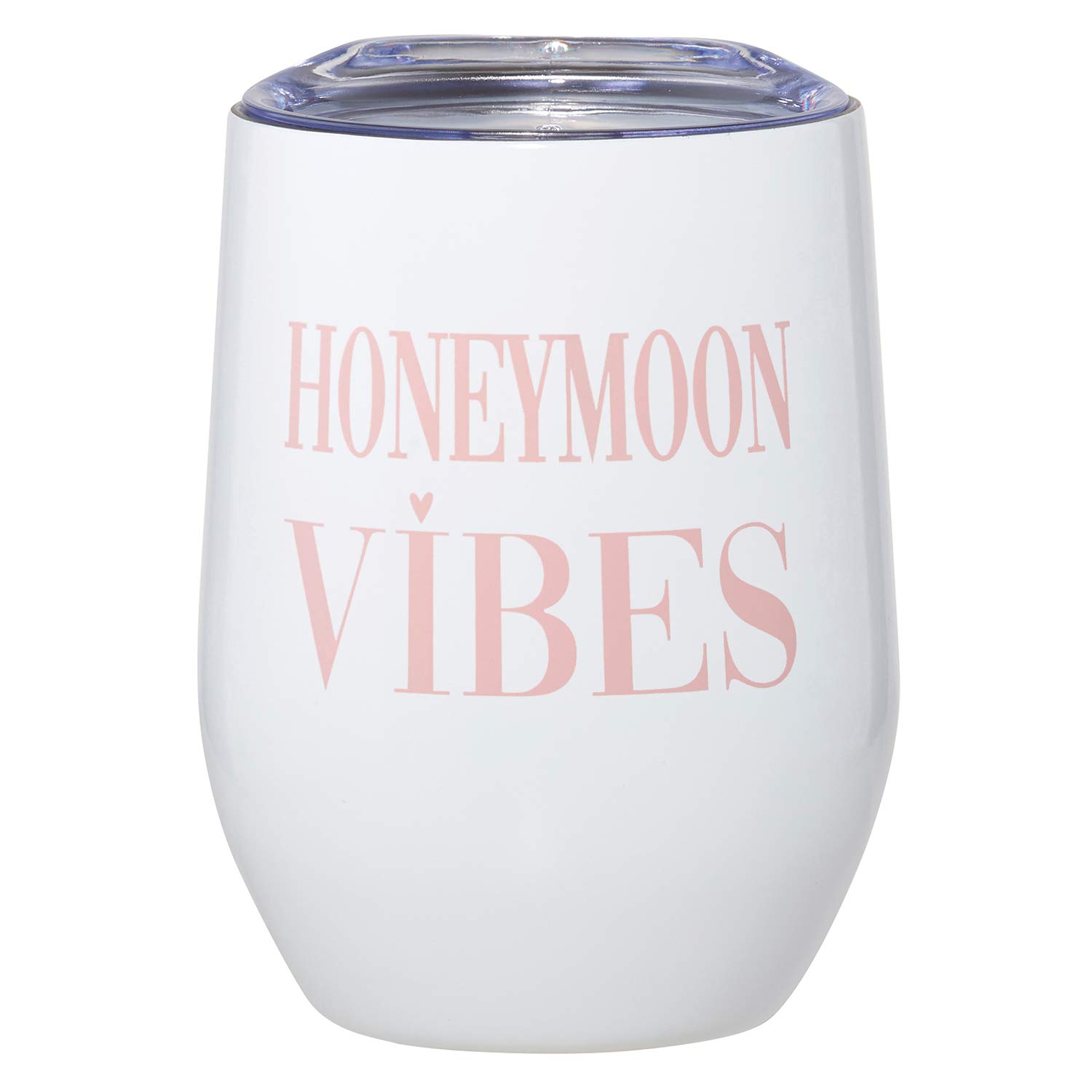 SANTA BARBARA DESIGN STUDIO Creative Brands Wedding Stainless Steel Insulated Wine Tumbler, 12-Ounce, Honeymoon Vibes