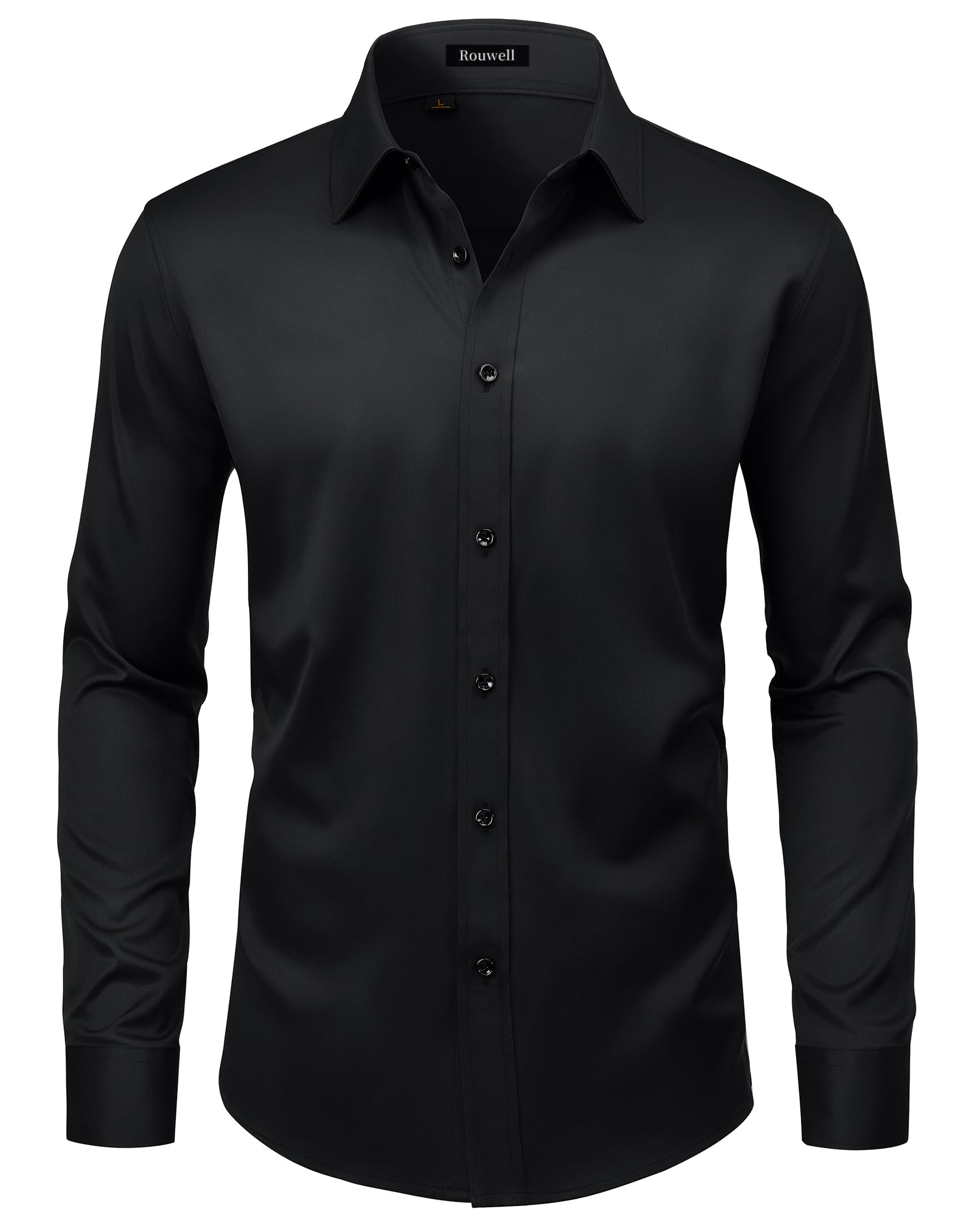 Mens Wrinkle Free Dress Shirts Regular Fit Long Sleeve Non Iron Business Casual Wedding Stretch Button Down Shirt