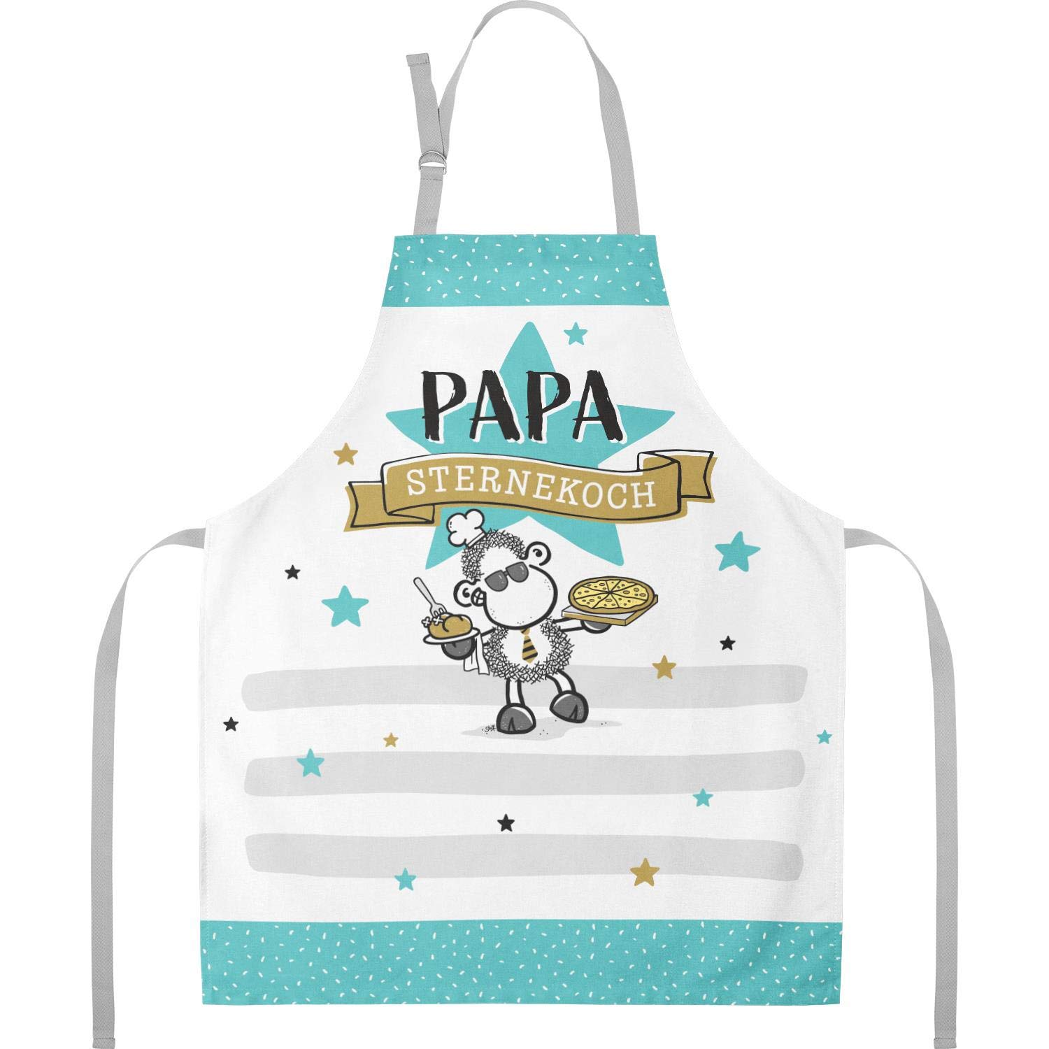 Sheepworld 47086 Papa Tablier En Coton Multicolore 87 X 70 Cm