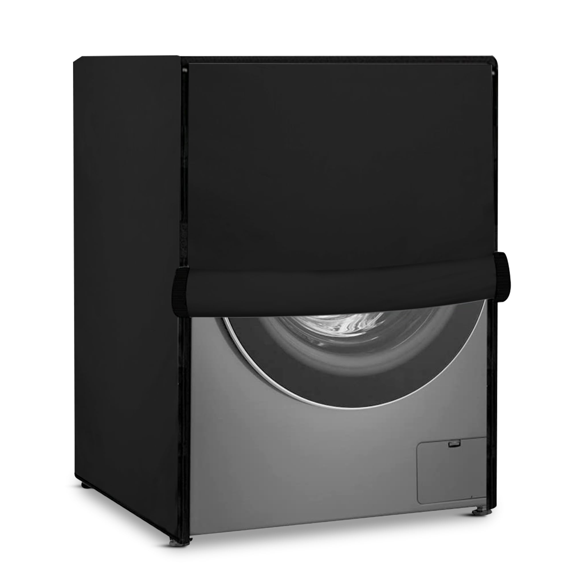 Robustt Front Load Fully Automatic Washing Machine Cover for 6 kg, 6.5 kg, 7kg & 7.5 kg (Black) | Waterproof & Dustproof Polyester Fabric with Zipper | Protection Cover | 59 x 59 x 86 cms