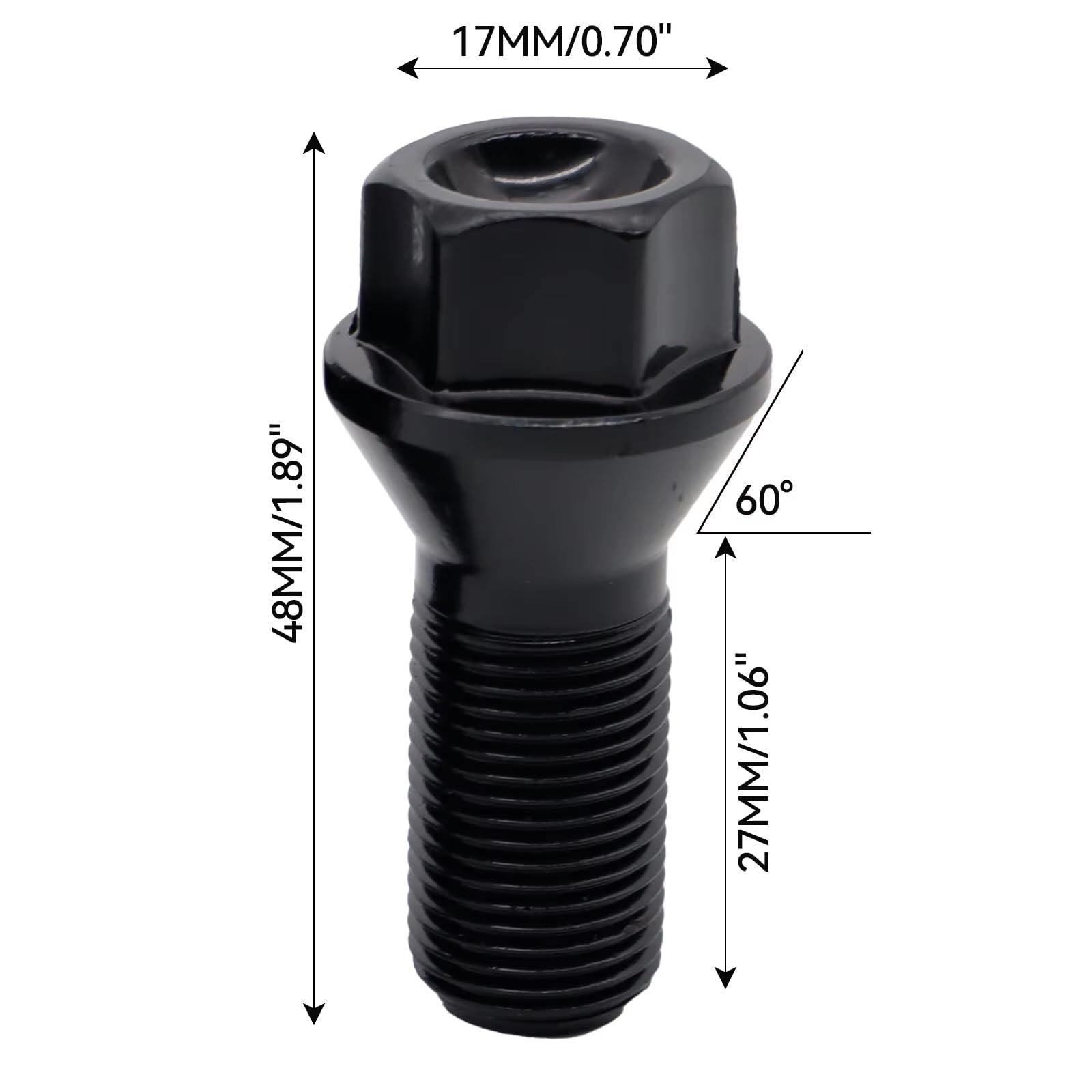 Goujons de Roue Compatible avec BMW pour F01 pour F02 Goujons De Roue De Voiture 20x M14x1.25 Cosse pour Jeu De Boulons Écrou Moyeu Vis Goujon De Pneu 36136781151