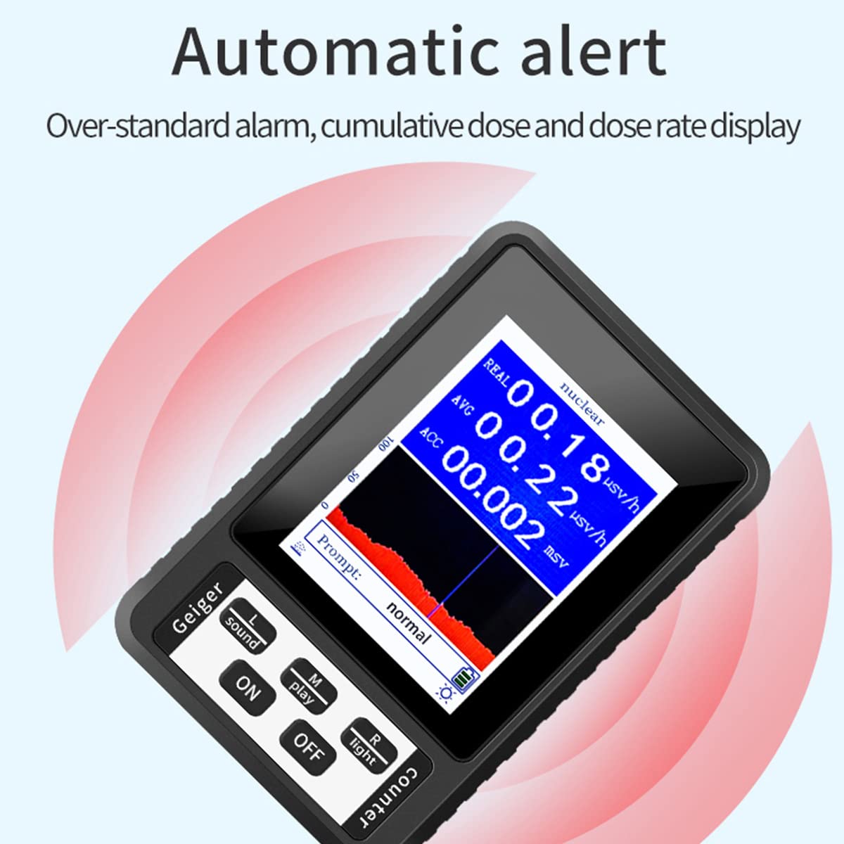 Geigerteller - XR3 PRO - 3-in-1 Stralingsmeter - Meet Radioactiviteit Temperatuur En Luchtvochtigheid Geelantraciet 8720618848611
