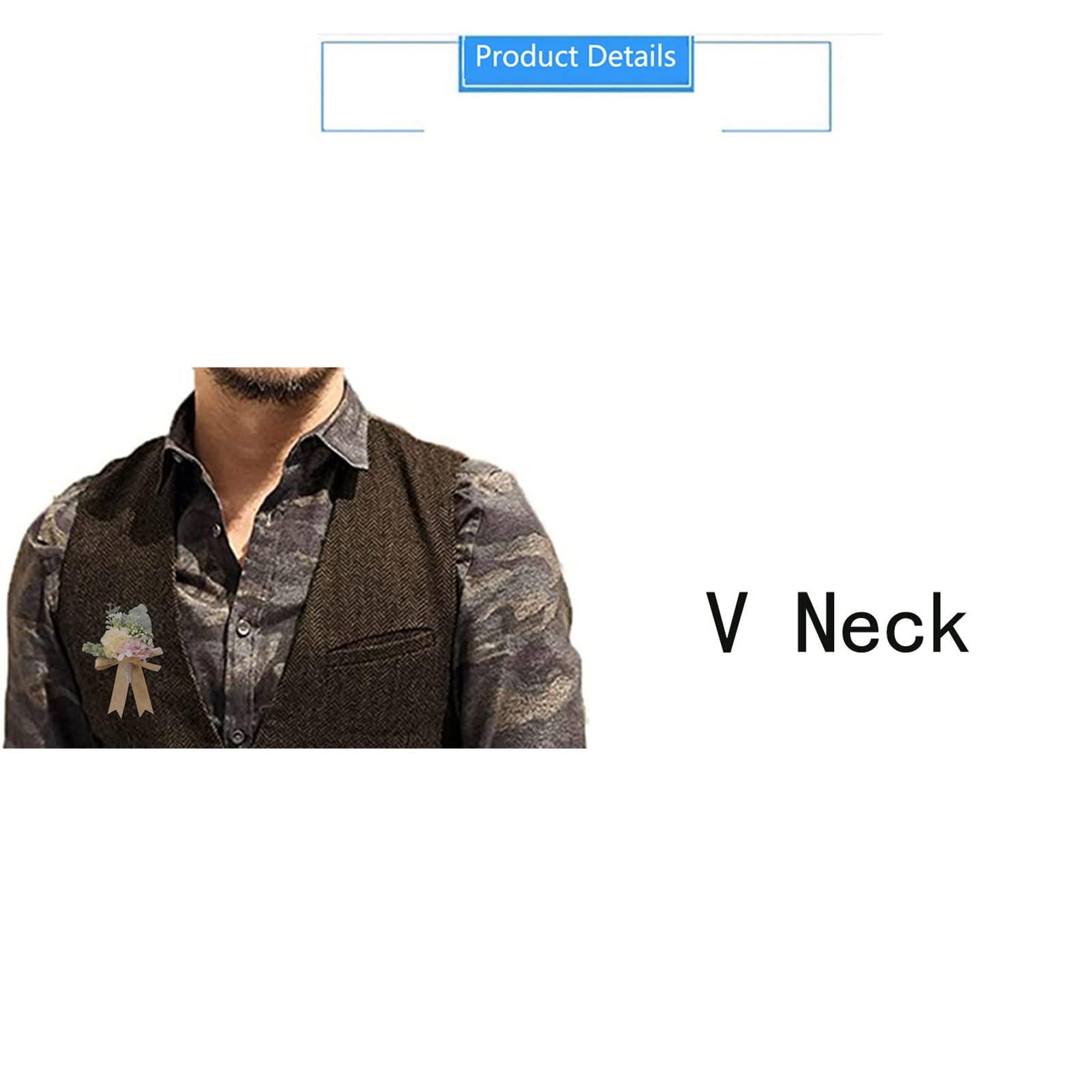 O'Brien Brown Herringbone Tweed Waistcoat | Sweater Market - Foto 10