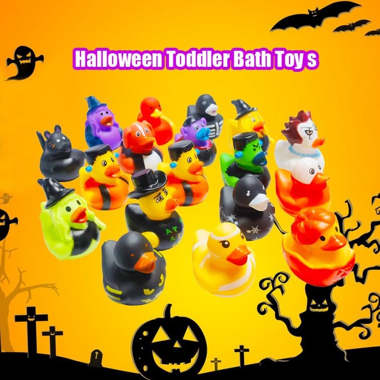 Miniatura 2 de 36 patos de goma de Halloween, accesorios para baby shower, Jeep Duckies, juguetes de baño para niños, regalos de fiesta de Halloween, intercambio