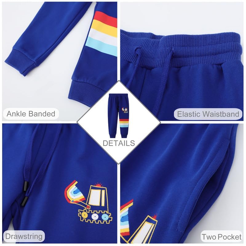 Image of Boys 2 Piece Clothing Set Long Sleeve Sweatshirt and Pants Casual Fall Winter Outfits