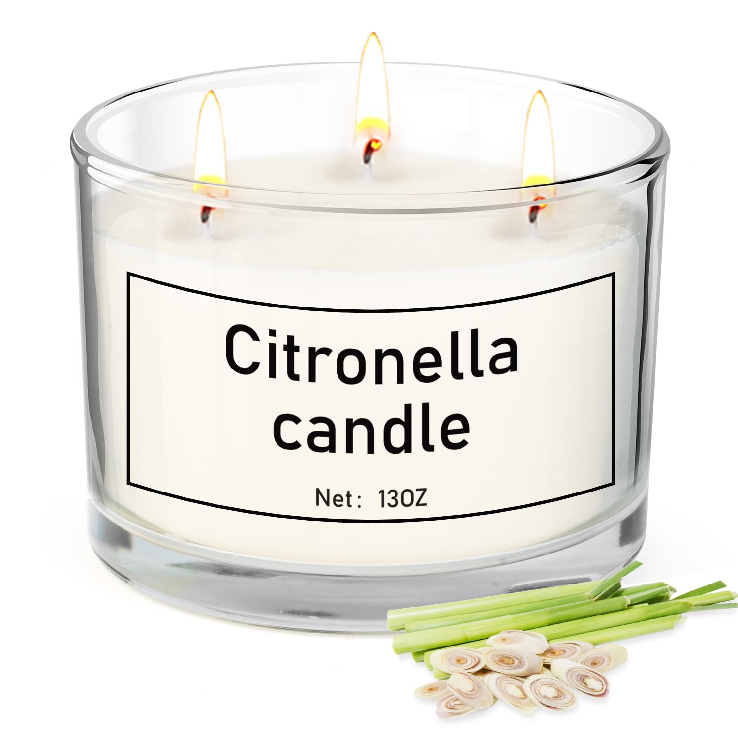 OSMA Werm Kerze Citronella Im Glas Windlichtglas Partylicht Gelb Effe, 1,49