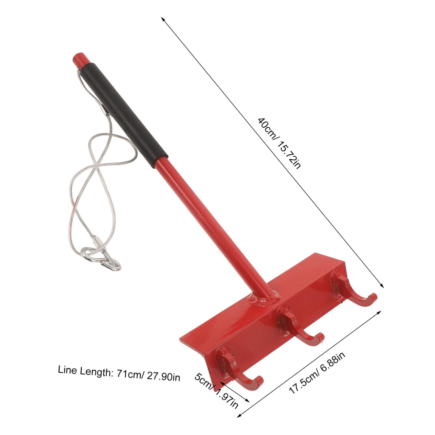 INOOMP Tensionatore per Recinzioni con Ganci, Cavo da 28 Pollici, Acciaio | Capacità di Trazione 300 Libbre, Corpo Compatto, Regolazione Scorrevole, per Filo Spinato e Rete a Maglia