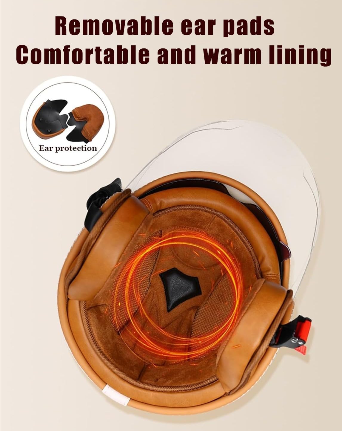 Motorradhelm mit Bluetooth DOTECE-Zertifizierter Motorrad Jethelme Integrierter Bluetooth-Helm mit Anti-Fog-Doppelspiegel Herren Damen Erwachsener Rollerhelm Antikollisions-Helm