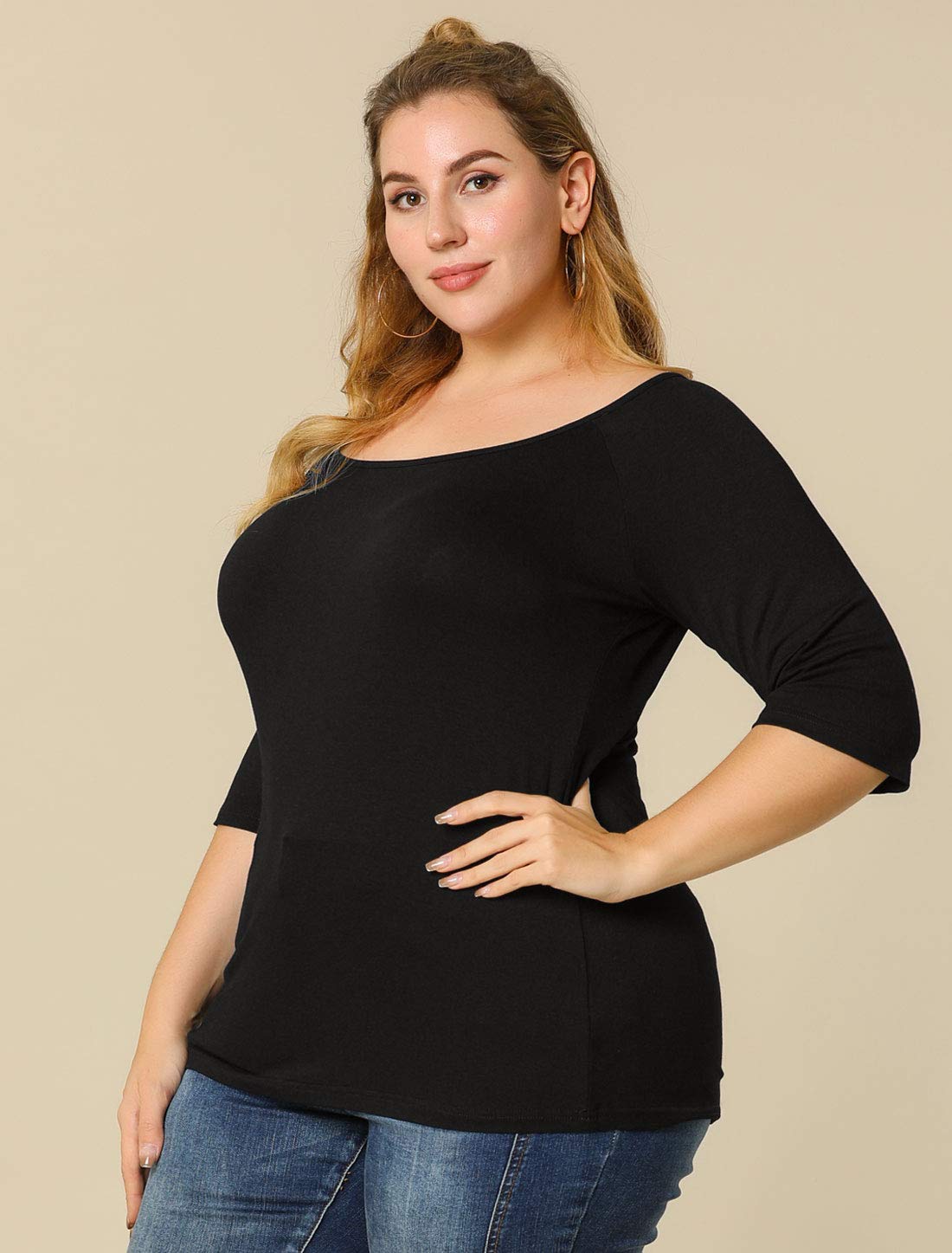 Allegra K Basic Tee Chemisier Femme