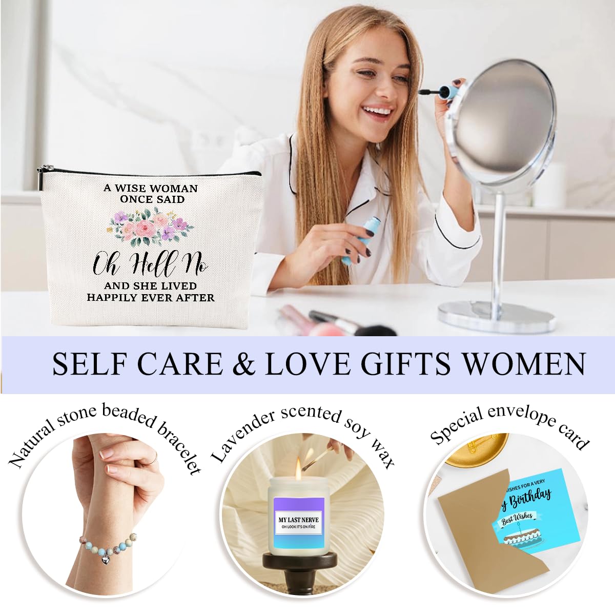 Birthday Gifts for Women, Inspirational Friendship Gifts, Funny Birthday Gift for Women Leader Daughter Bride Employee Boss Coworker Wife Anniversary Nurses Week Christmas Thank You Gift Basket Set