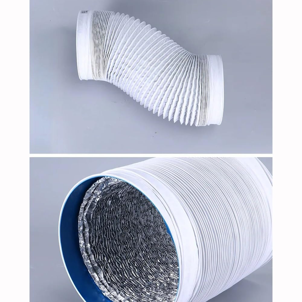 Conduttura flessibile in alluminio, tubo di ventilazione in PVC Tubo | For sostituzione prolunga condotto condizionatore d'aria portatile for aspiratore, tende da(150mm,1.5meter)
