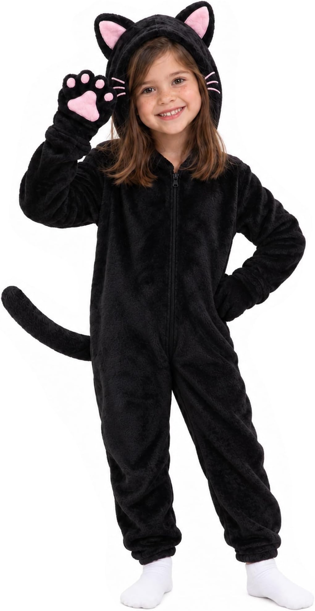 Cat Costume Kids Halloween Animal Onesie for Girls Boys