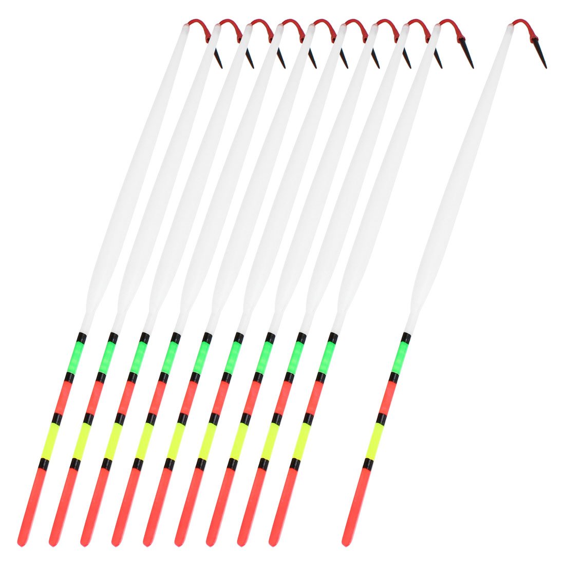 Ruilogod 10pcs 24 cm Length Multicolor Fine Tip Plastic Fishing Float Wagglers Bobber (id: eb8 ccf 2b1 a6c 96a